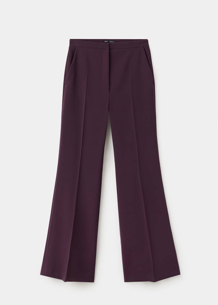 High-waist suits trousers — Maroon
