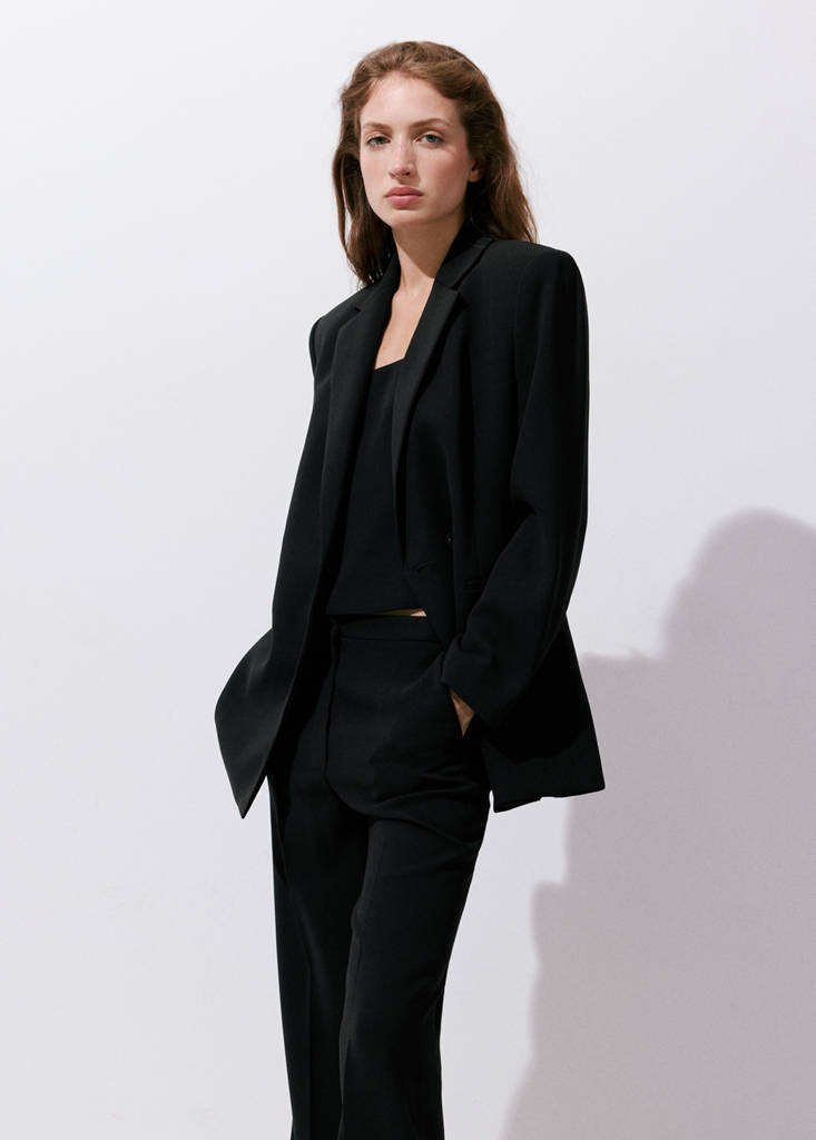 High-waist suits trousers — Black