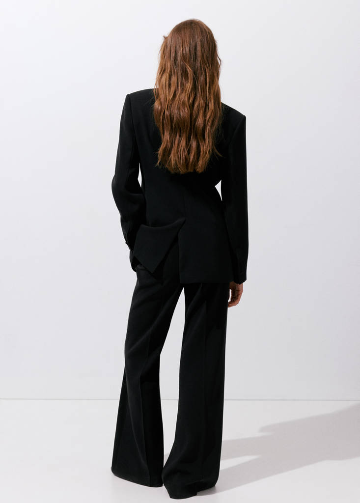 High-waist suits trousers — Black