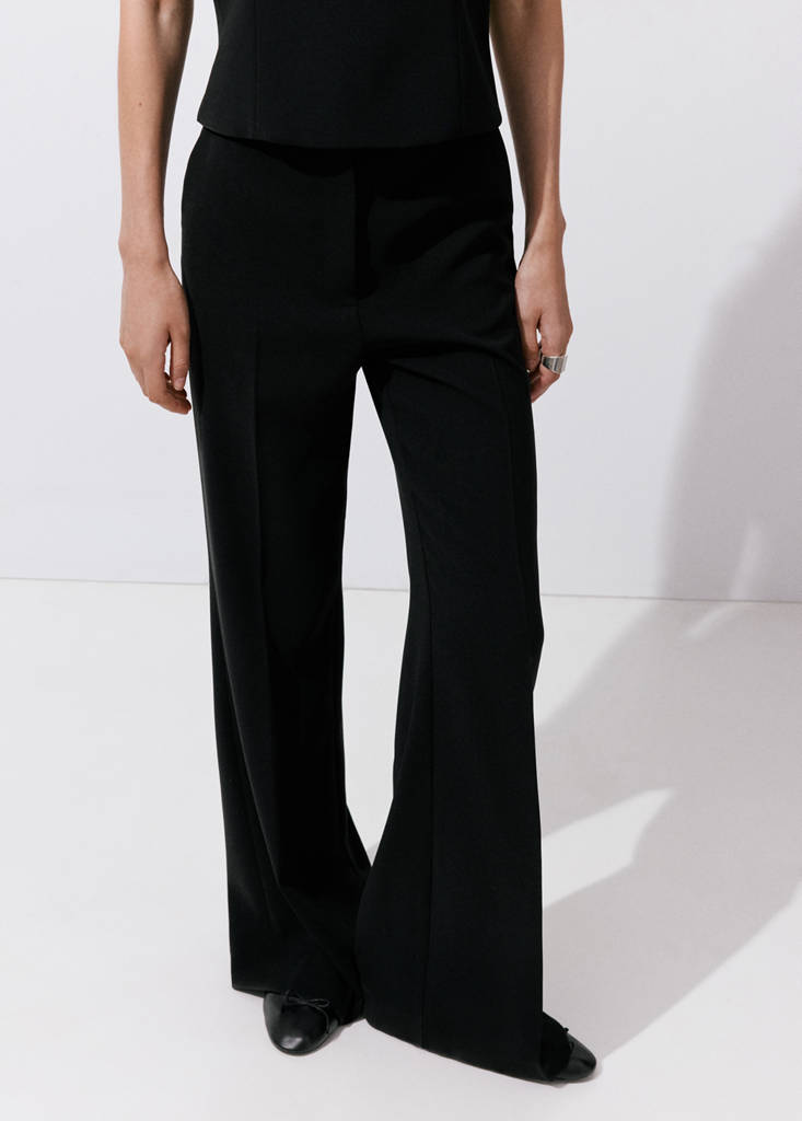 High-waist suits trousers — Black