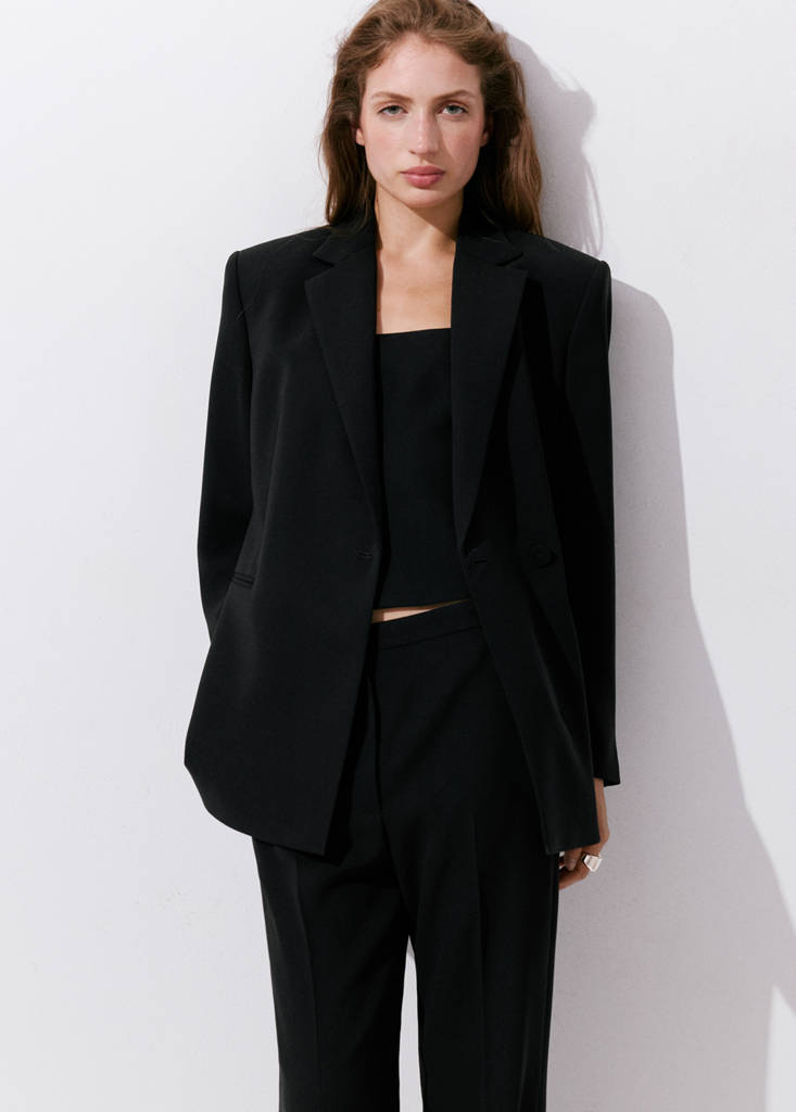 High-waist suits trousers — Black