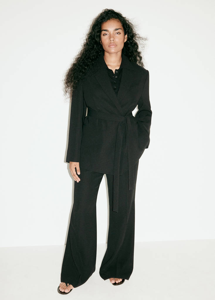 High-waist suits trousers — Black