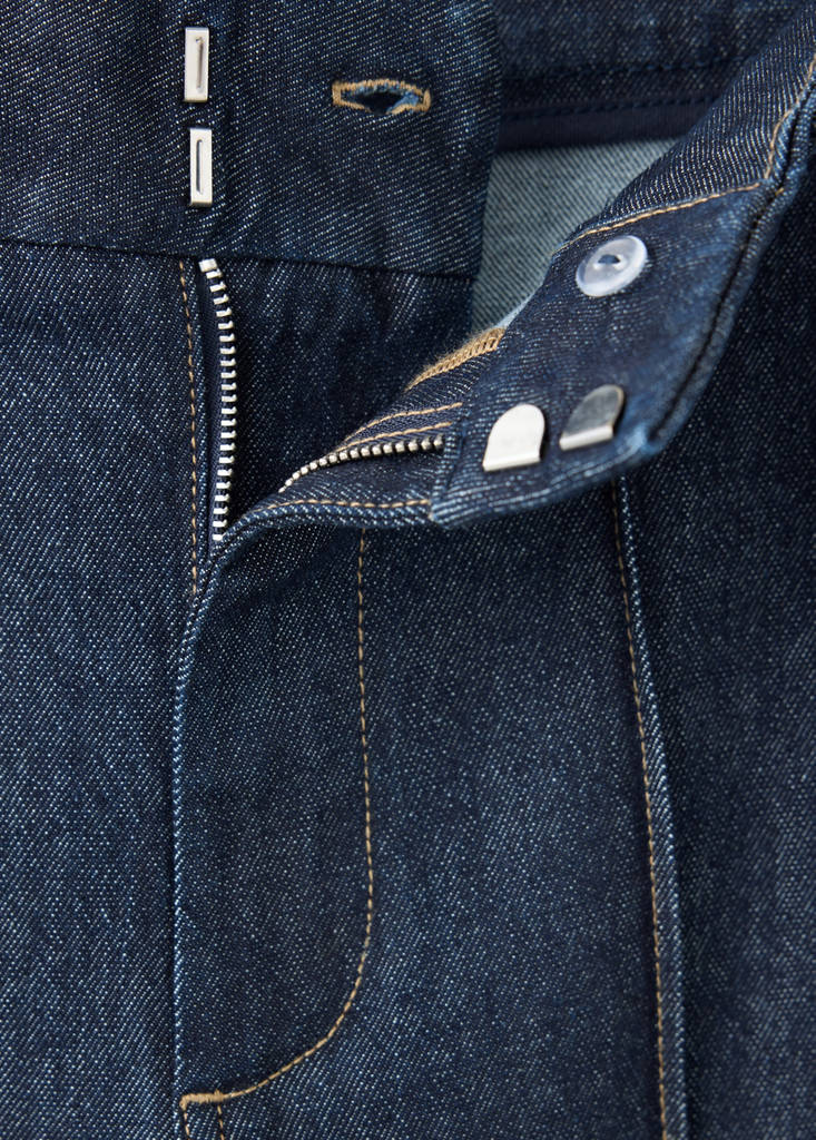 High-waisted wide leg jeans with stitching — Open Blue