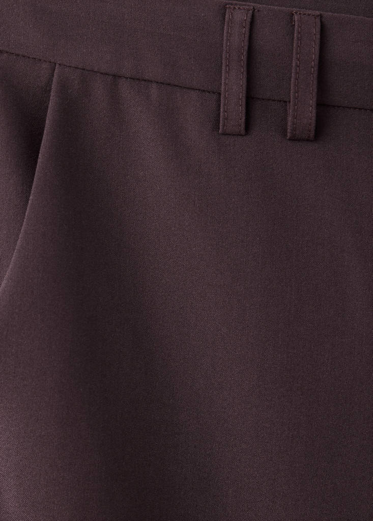 Straight-leg trousers with bow detail — Burgundy