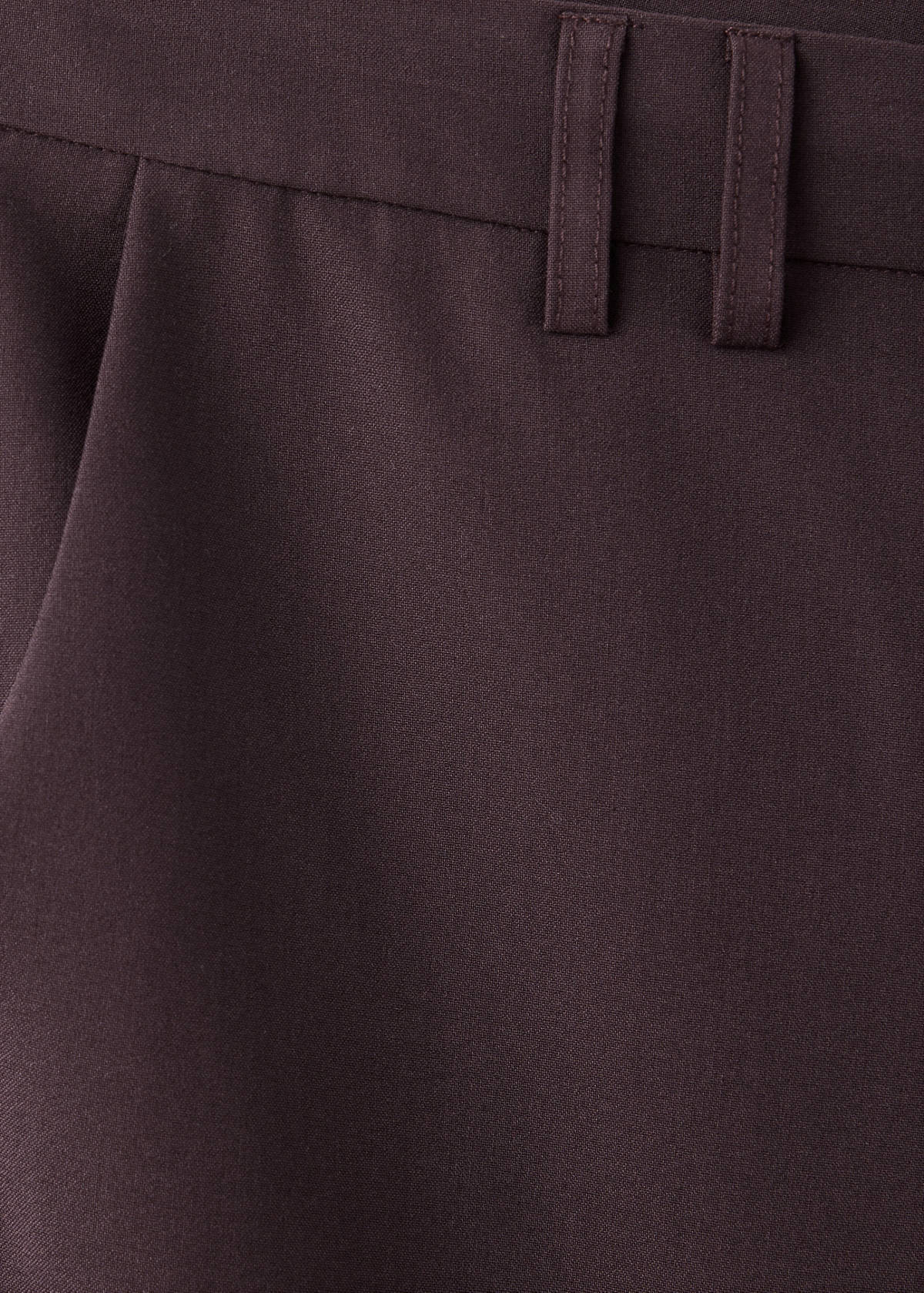 Straight-leg trousers with bow detail — Burgundy