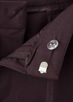 Straight-leg trousers with bow detail — Burgundy 6