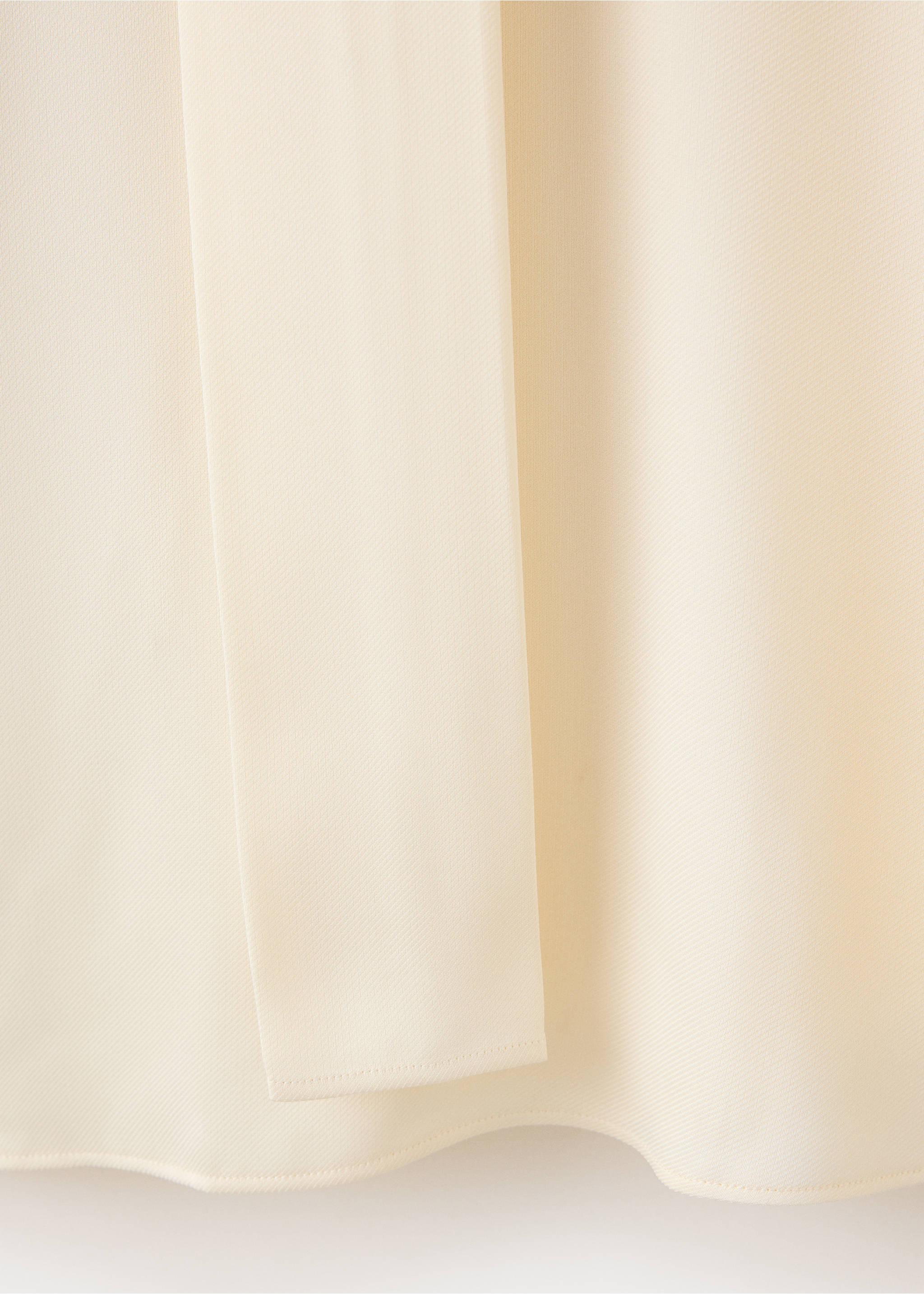 High-neck blouse with scarf detail - Details of the article 8, Ecru. Ref: 37075846-00.