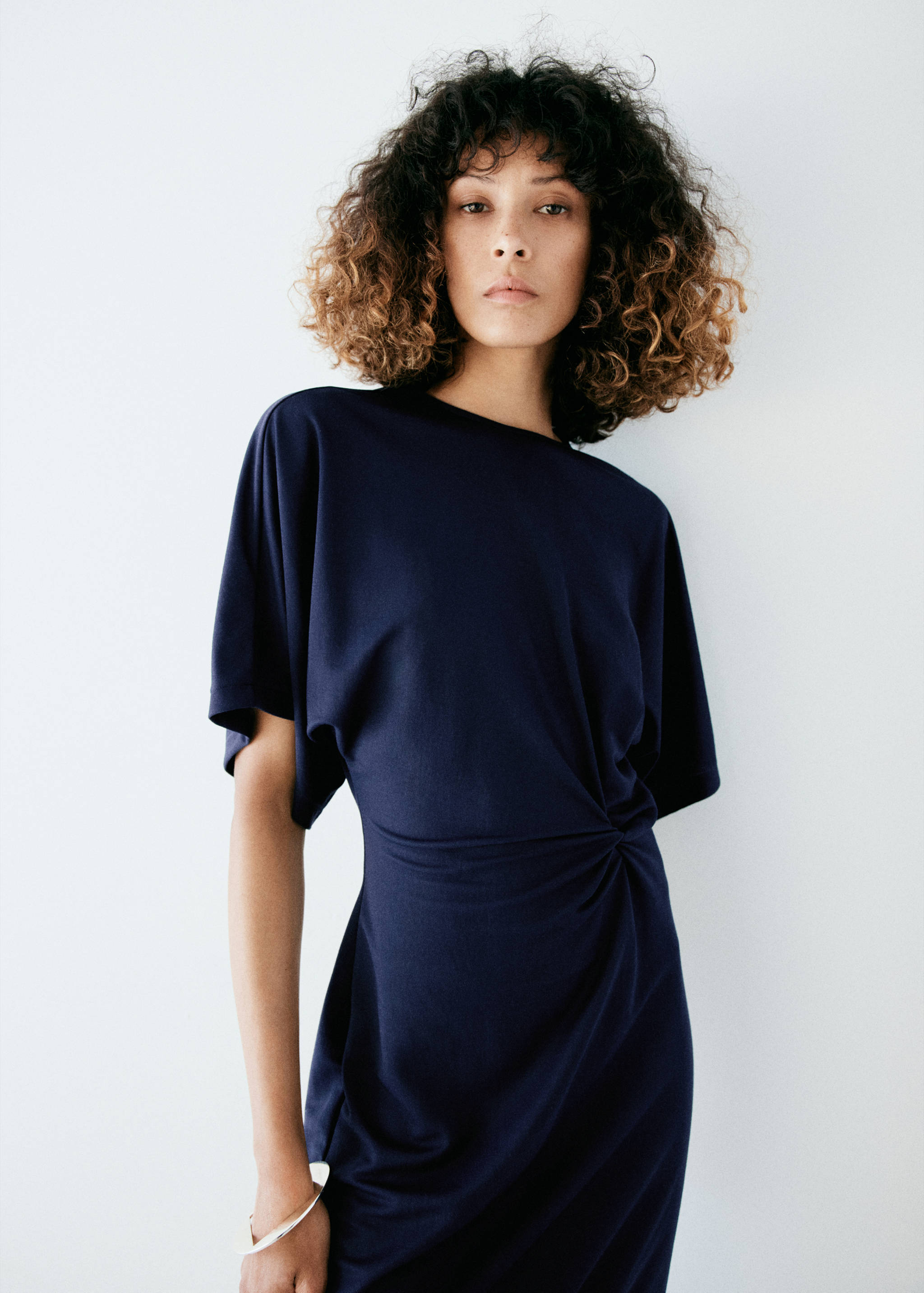 knitted dress with bow detail - Medium plane