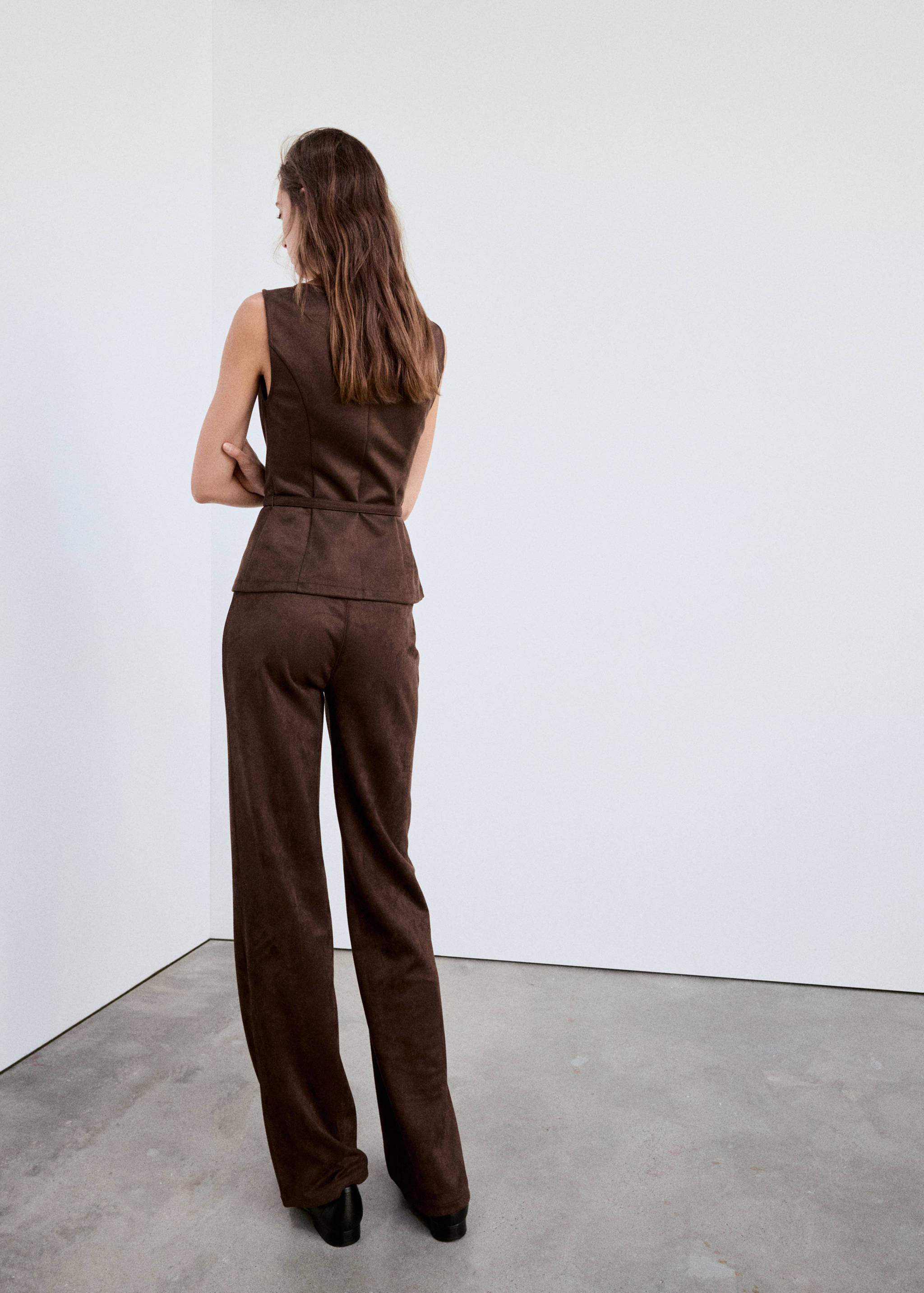 Fine-knit trousers with seams - Reverse of the article