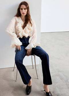 Mid-rise straight jeans — Dark Blue 4