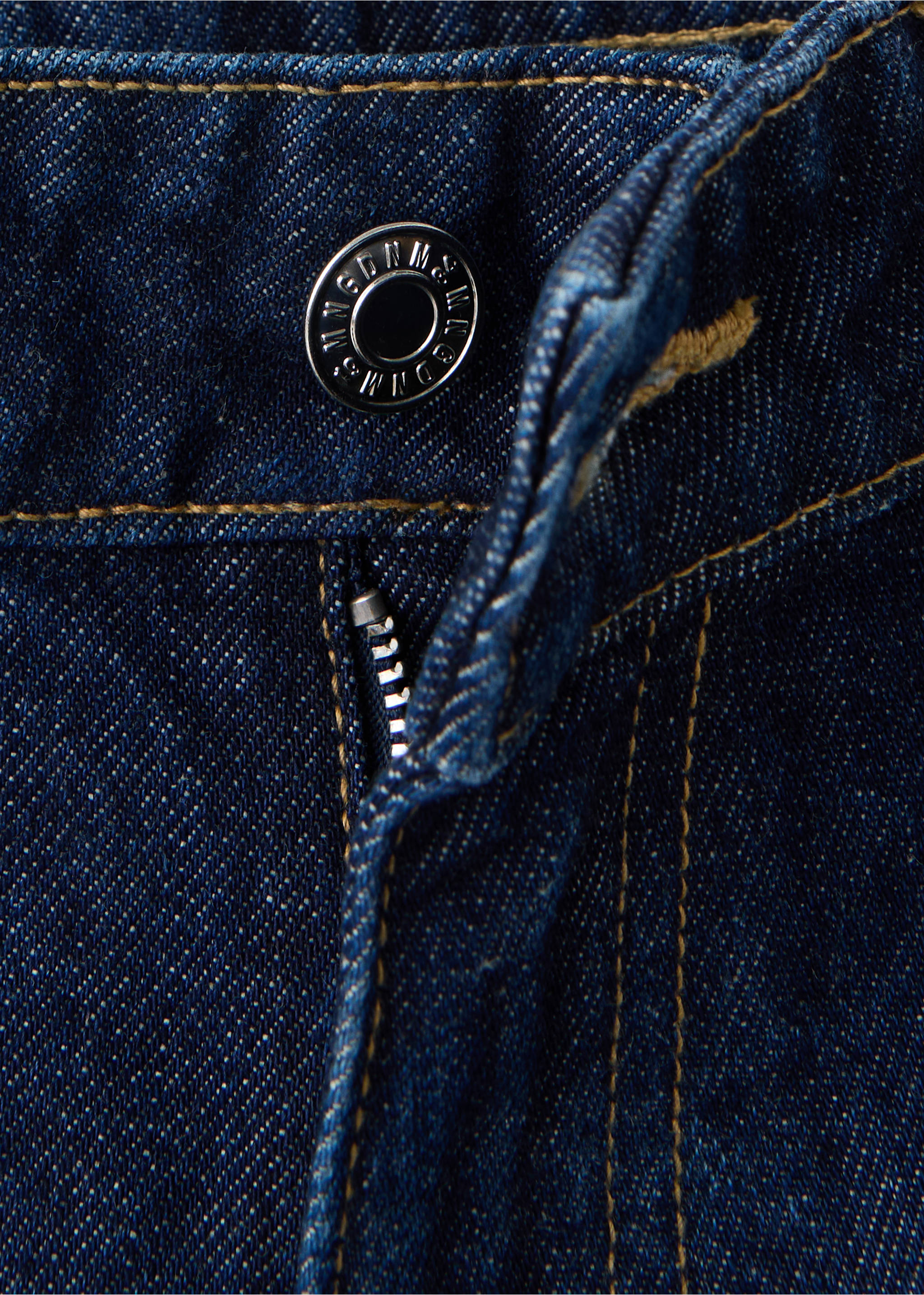 Dark-wash straight-leg jeans - Details of the article 0, Dark Blue. Ref: 37075850-00.