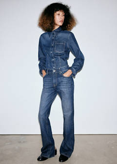 Mid-rise straight jeans — Dark Blue 14