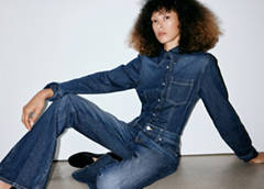 Mid-rise straight jeans — Dark Blue 13
