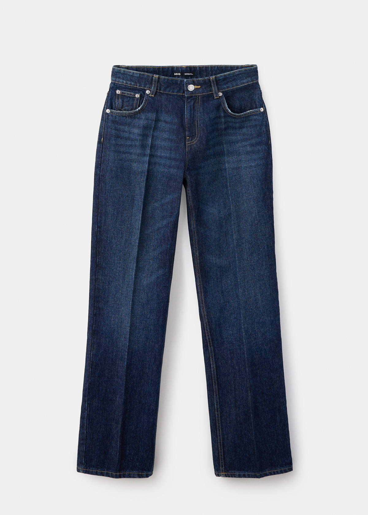 Mid-rise straight jeans — Dark Blue