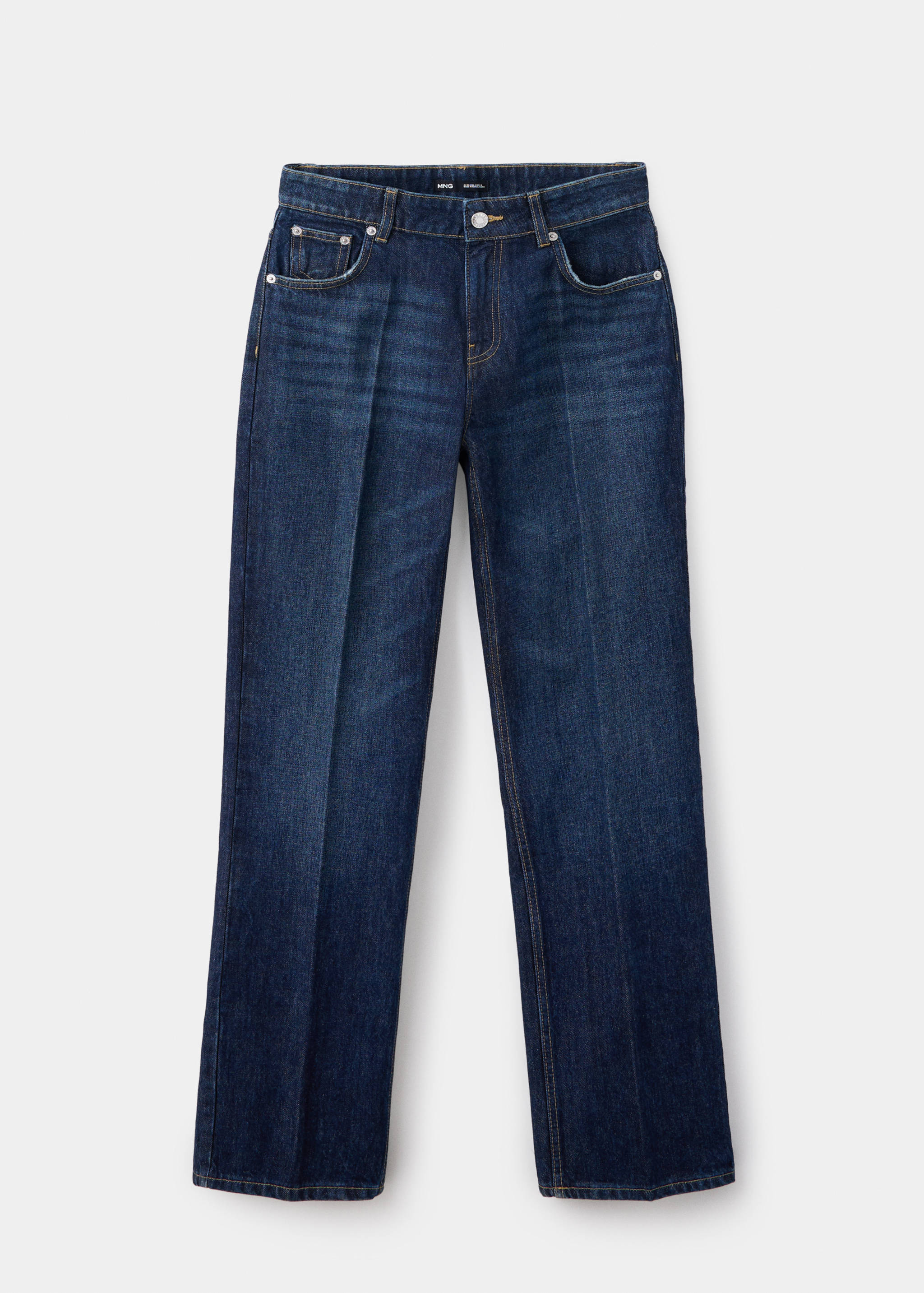 Dark-wash straight-leg jeans - Article without model