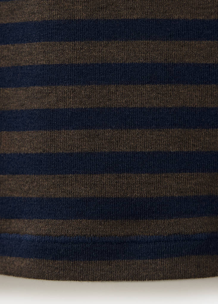 Fitted striped T-shirt — Brown