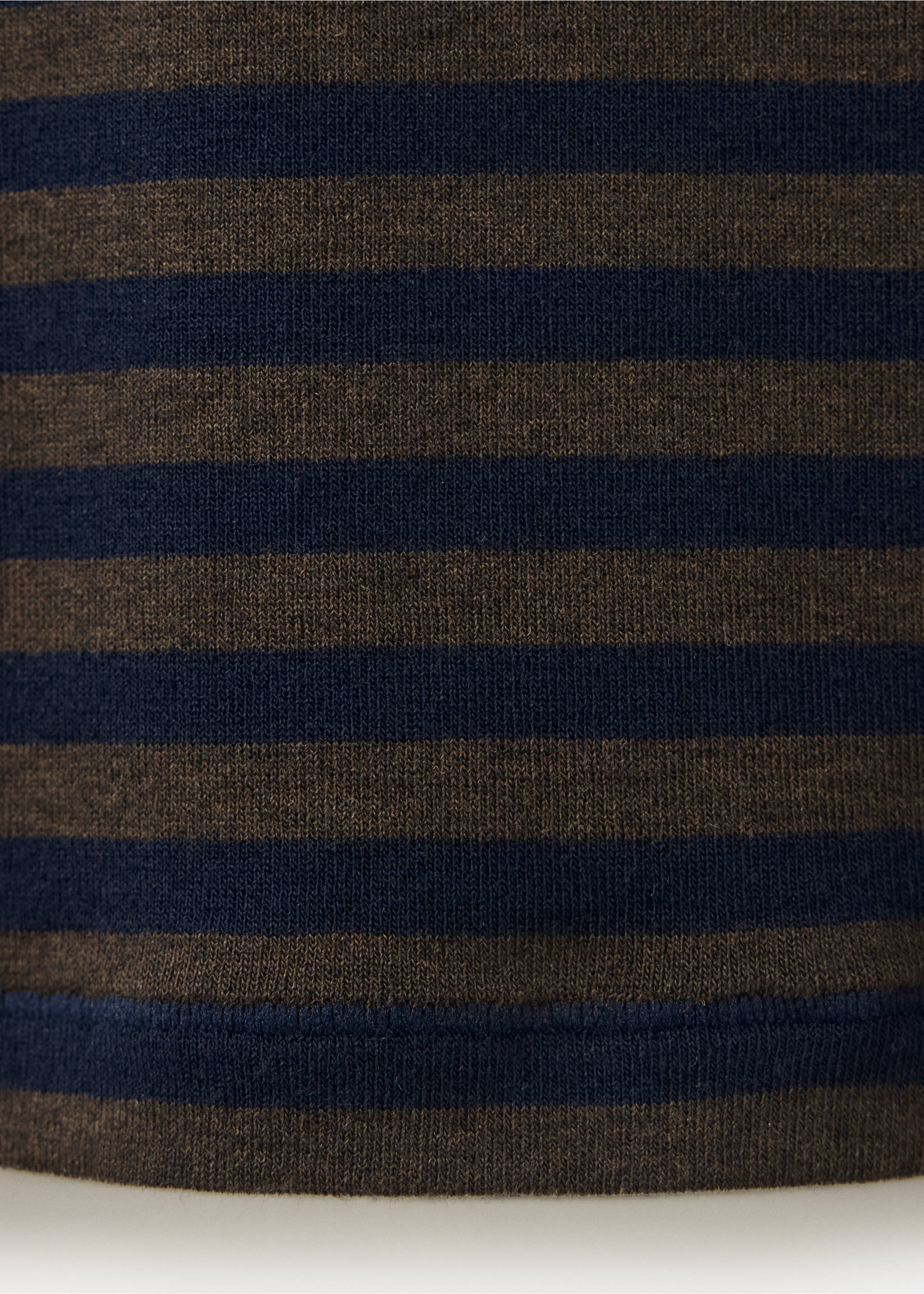Camiseta entallada rayas - Detalle del artículo 0, Marrón. Ref: 37075851-00.