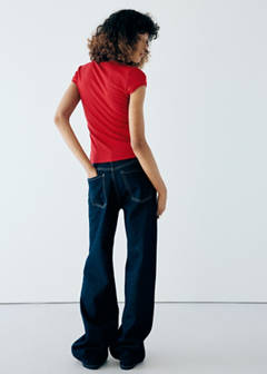 Slim-fit short-sleeved T-shirt — Red 3