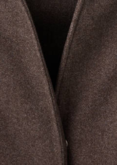 Jacket with stand-up collar and belt — Brown 8