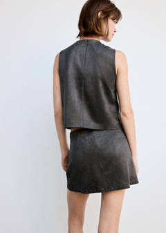 Straight studded top — Grey 3
