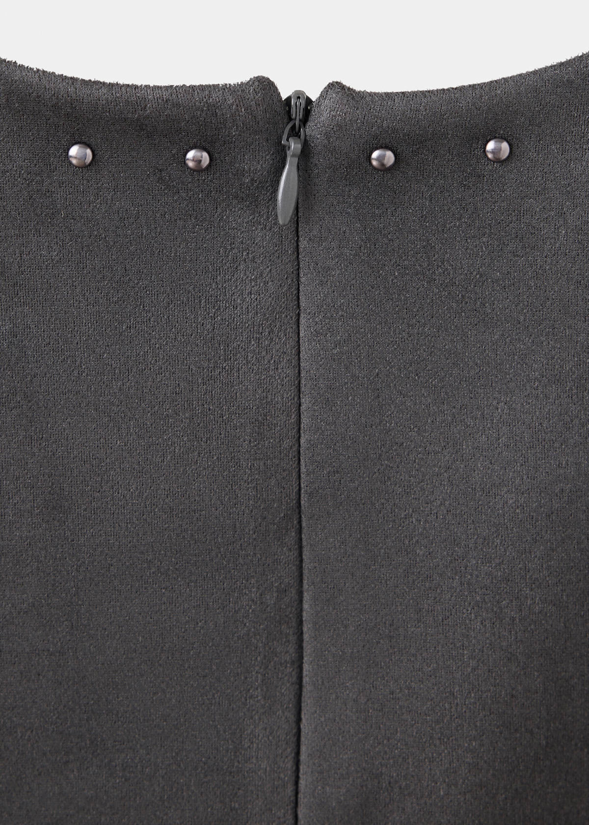 Straight studded top — Grey