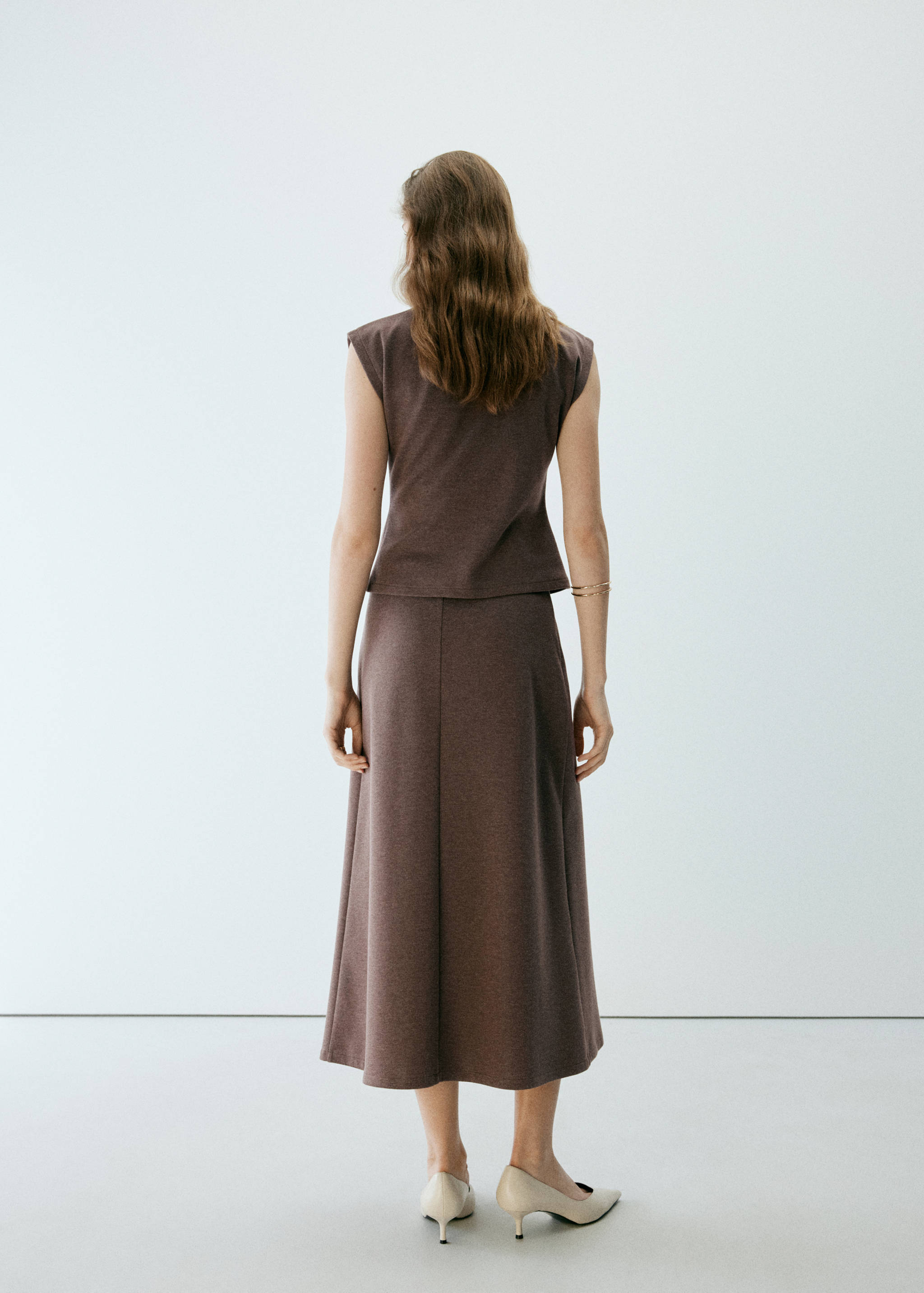 High-neck top with seam detailing - Reverse of the article