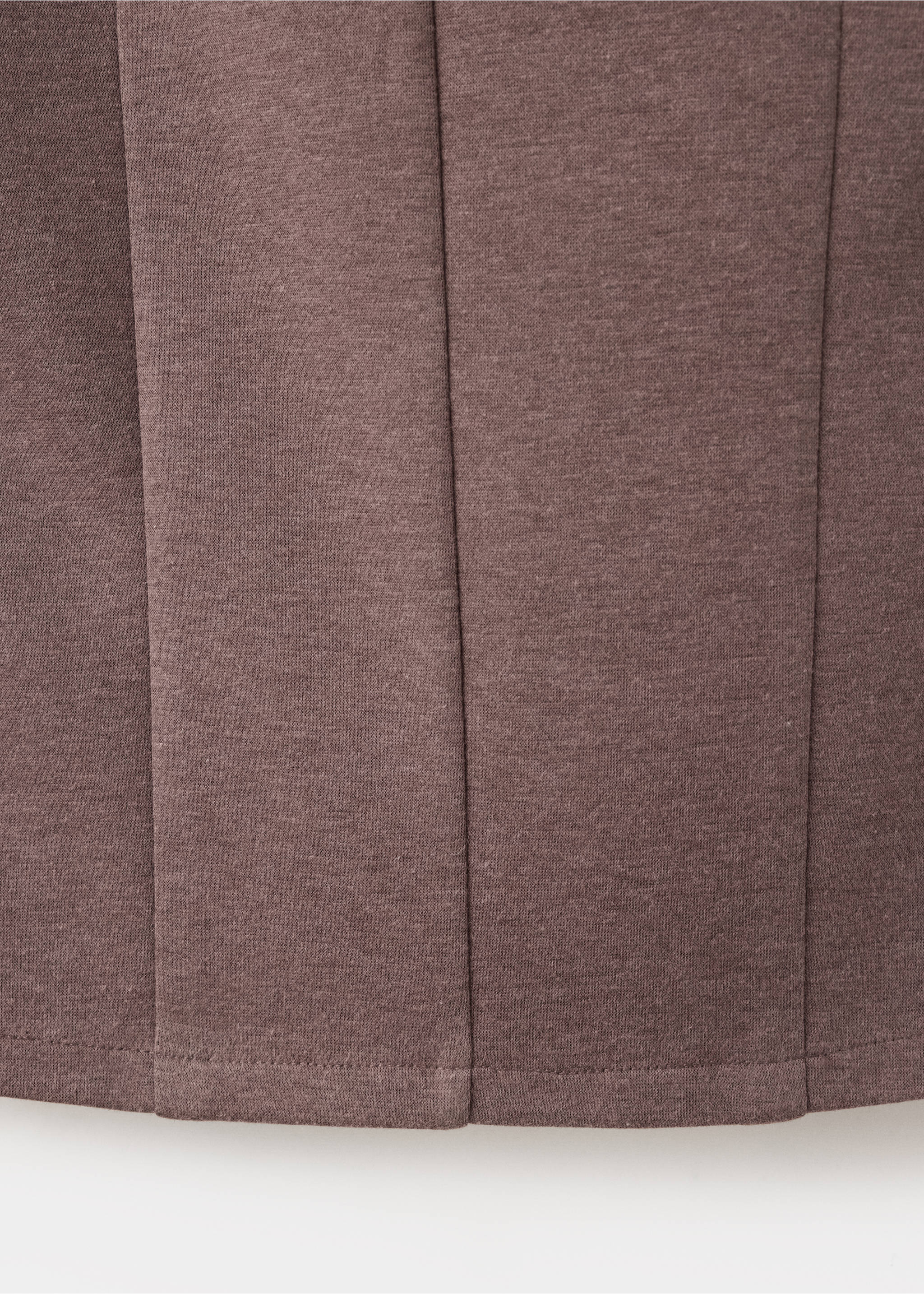 High-neck top with seam detailing - Details of the article 8, Brown. Ref: 37075854-00.