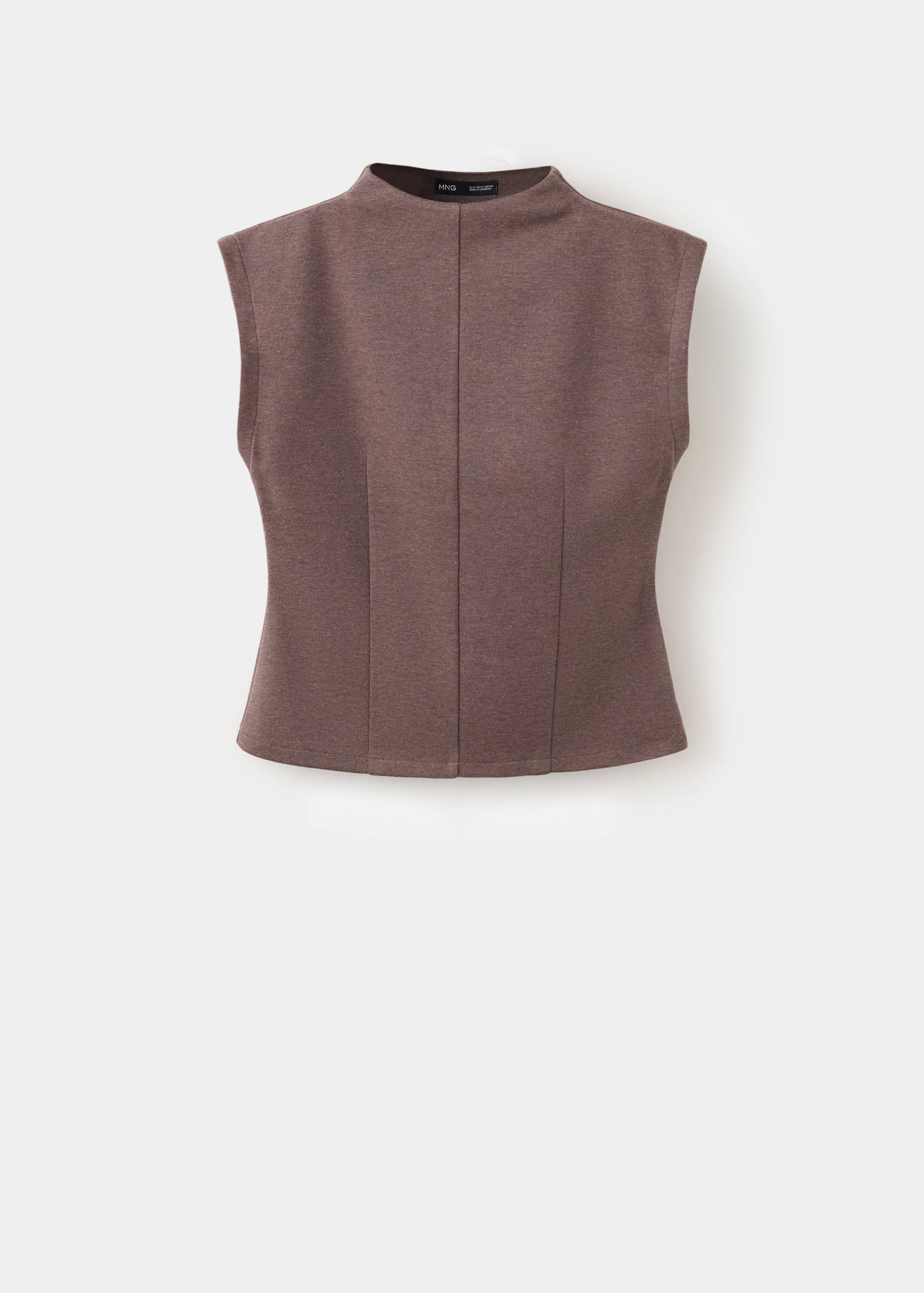 High-neck top with seam detailing - Article without model