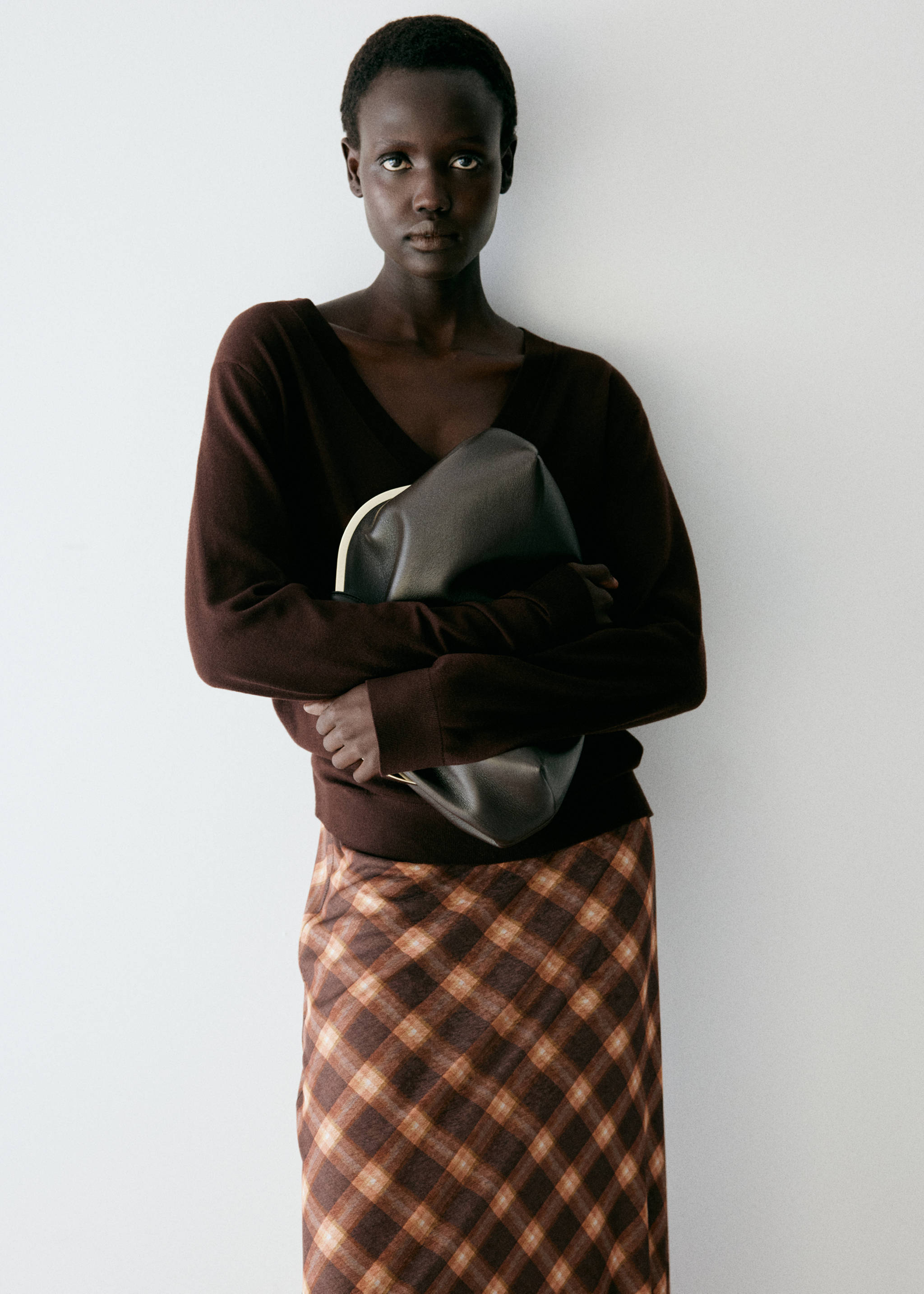 Checked midi skirt - Details of the article 3