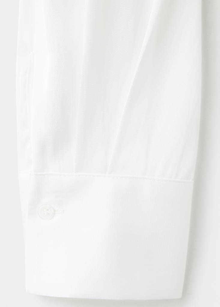 Straight-fit shirt with bow detail — Off White