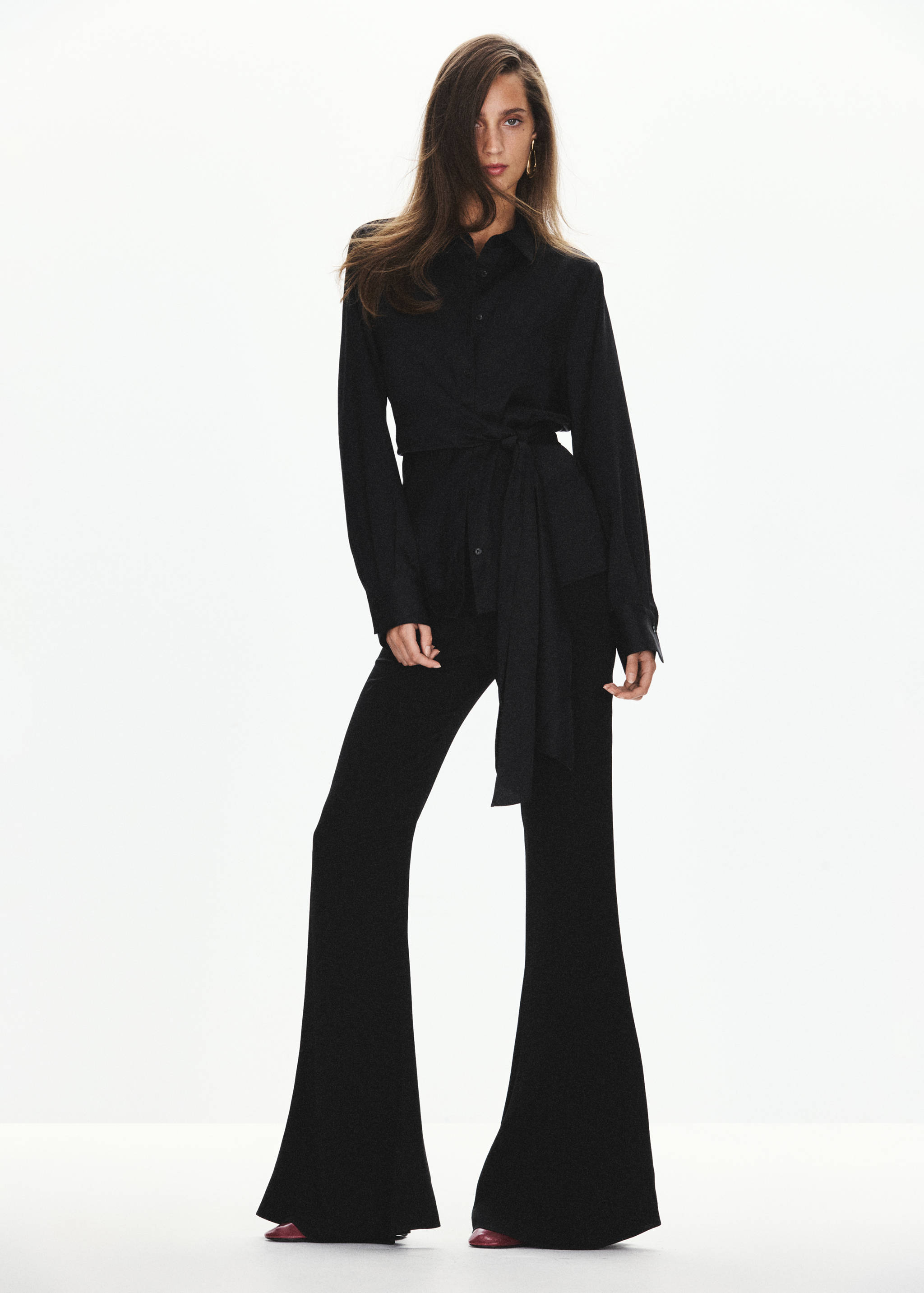 Chemise droite détail nœud - Plan général
