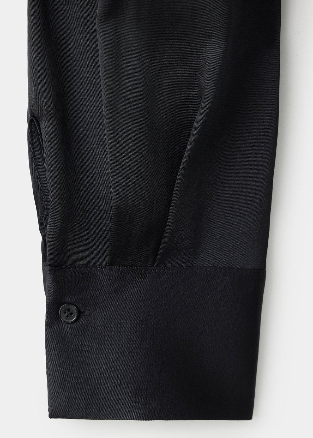 Straight-fit shirt with bow detail — Black