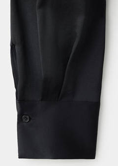 Straight-fit shirt with bow detail — Black 7
