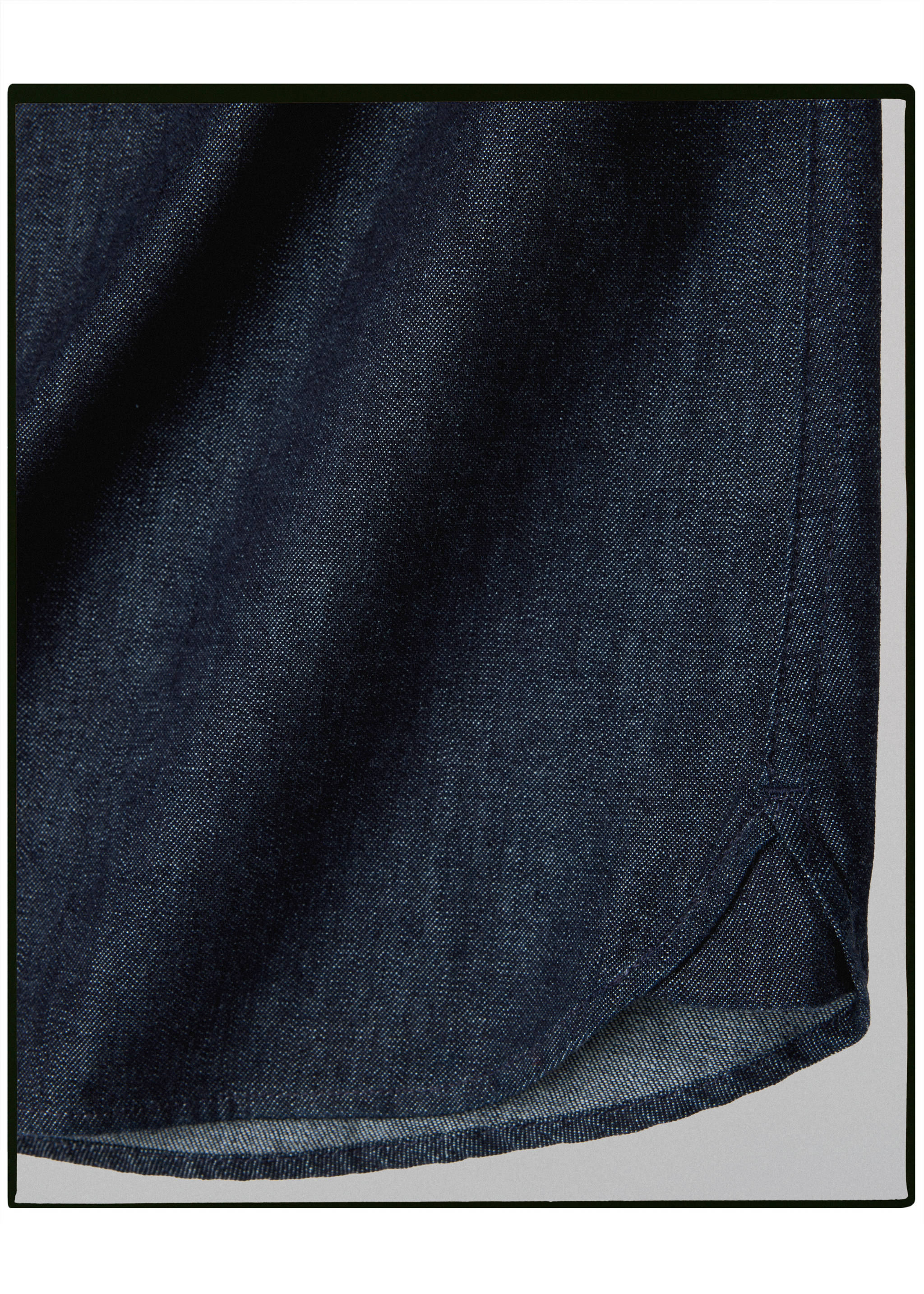 100% cotton denim shirt made in Italy - Details of the article 0, Open Blue. Ref: 37075860-00.