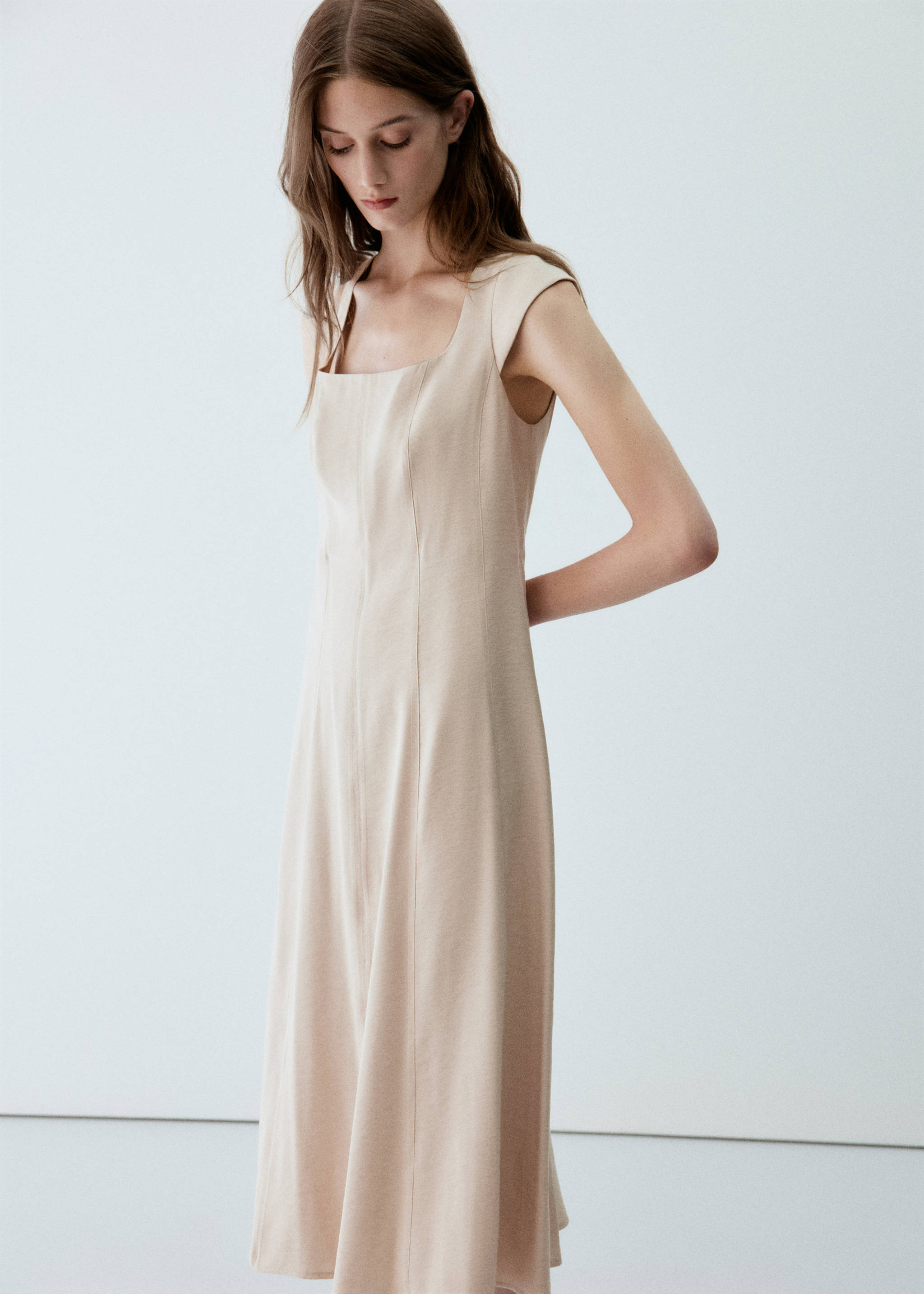 Squared neckline dress - Medium plane