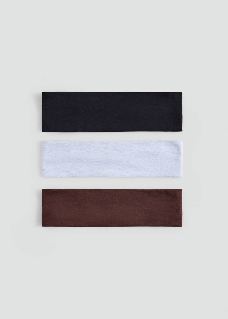 Pack of 3 elastic headbands — Brown