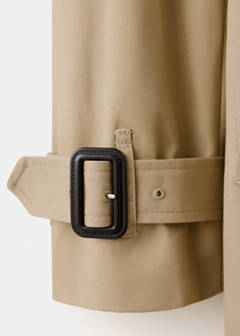 Trench coat with belt and checked lining — Beige 9