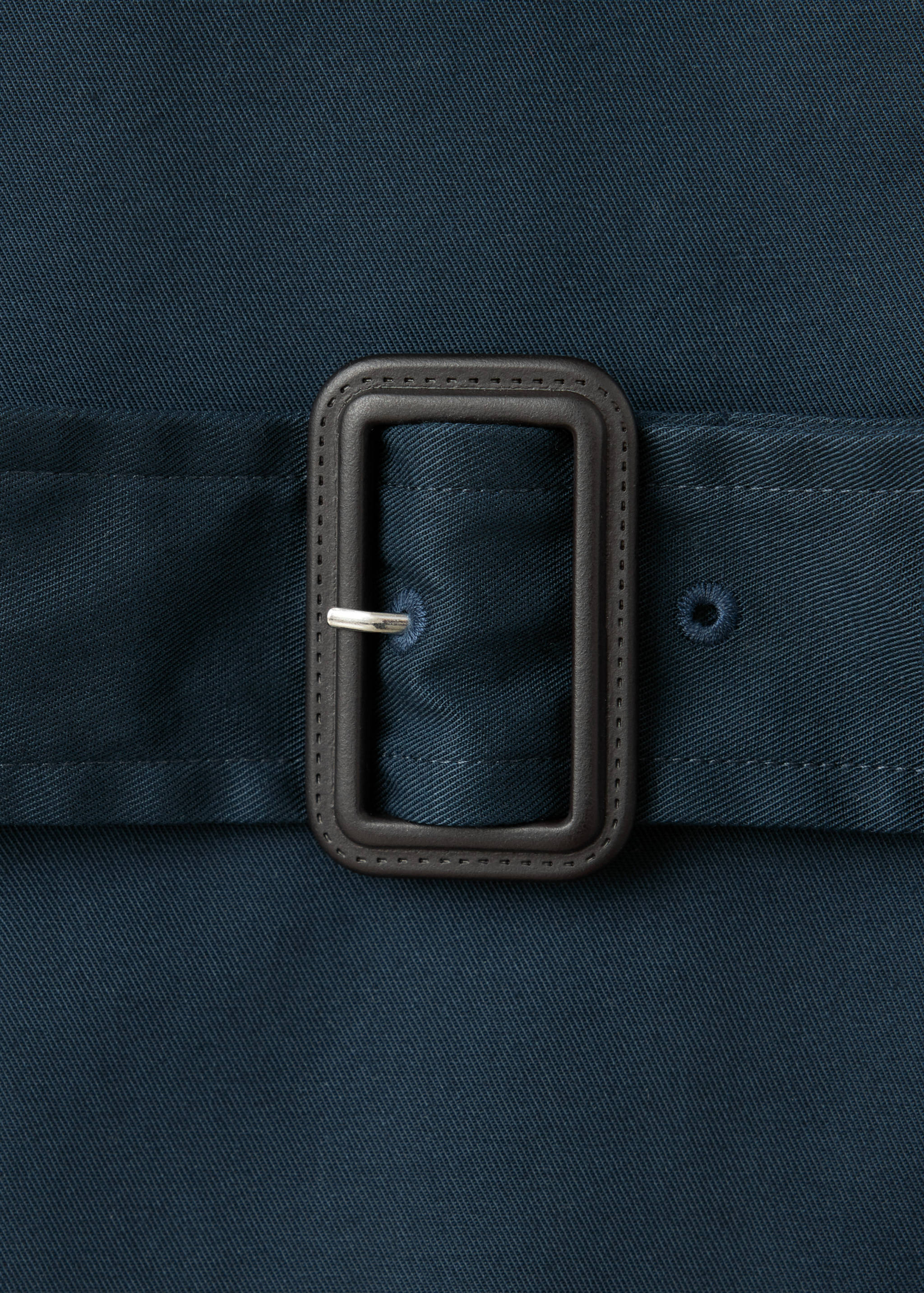 Trench coat with shirt collar and buckles - تفاصيل المنتج 0