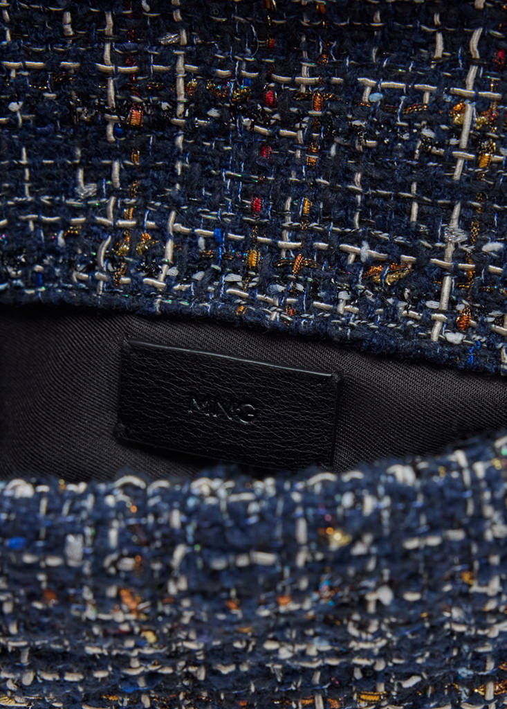 Tweed shoulder bag — Navy