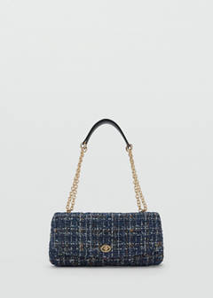 Tweed shoulder bag — Navy 4