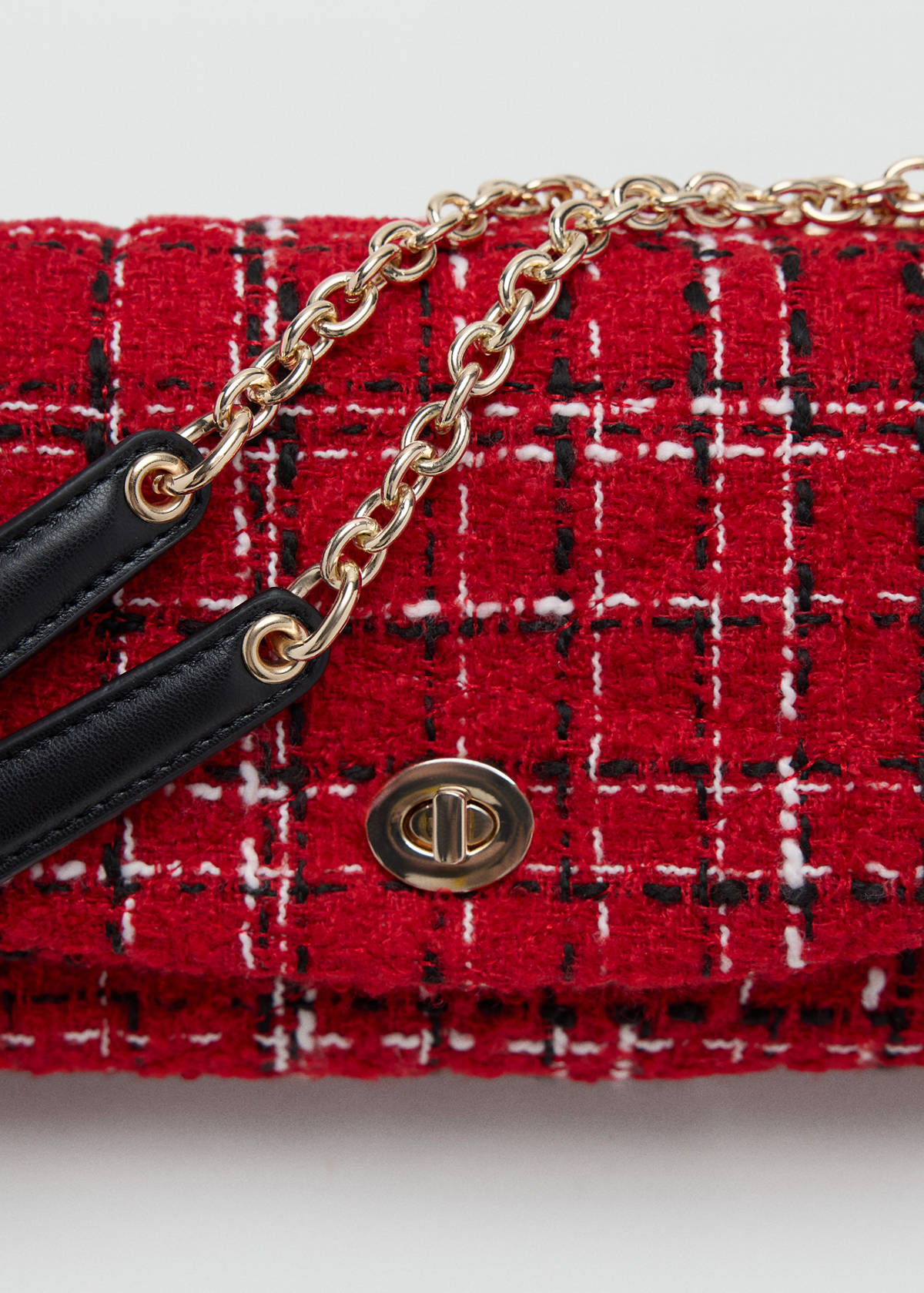 Tweed shoulder bag — Red
