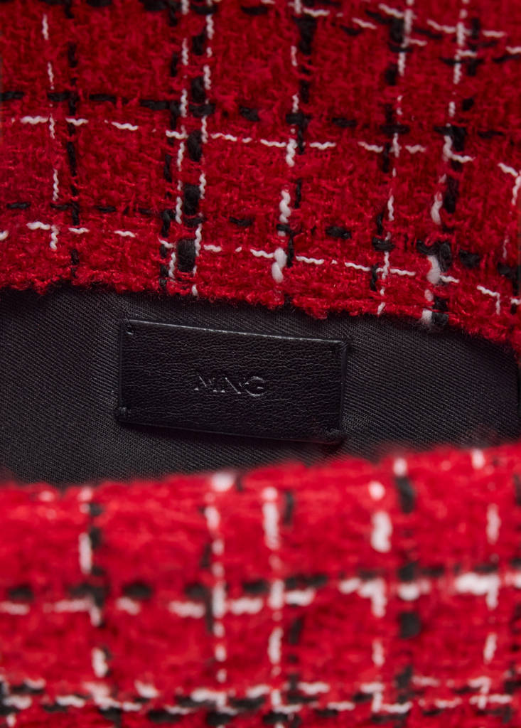 Tweed shoulder bag — Red