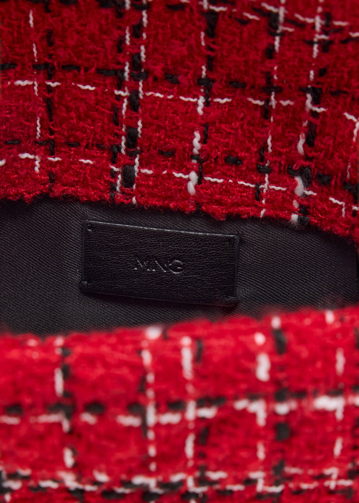 Tweed shoulder bag — Red