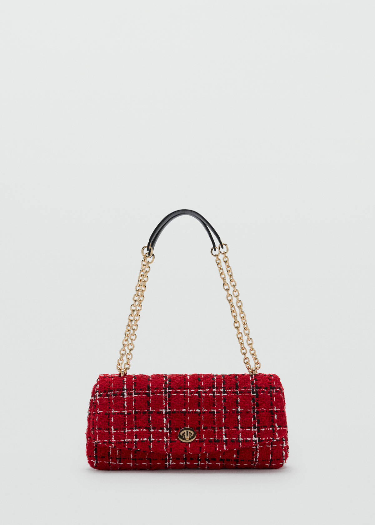 Tweed shoulder bag — Red