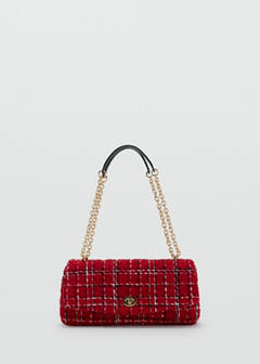 Tweed shoulder bag — Red 4