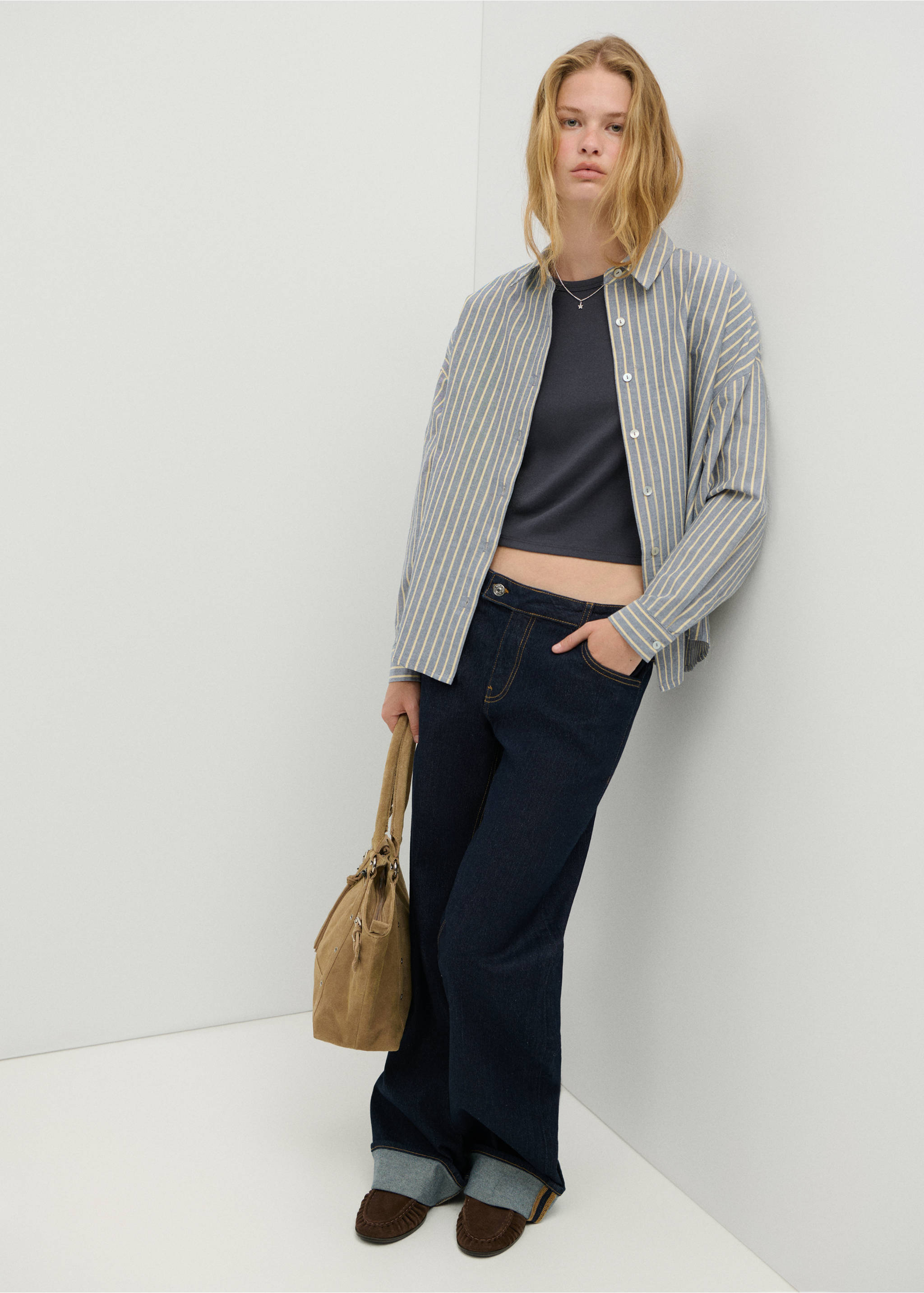 Striped cotton shirt - General plane, Navy. Ref: 37075875-00.