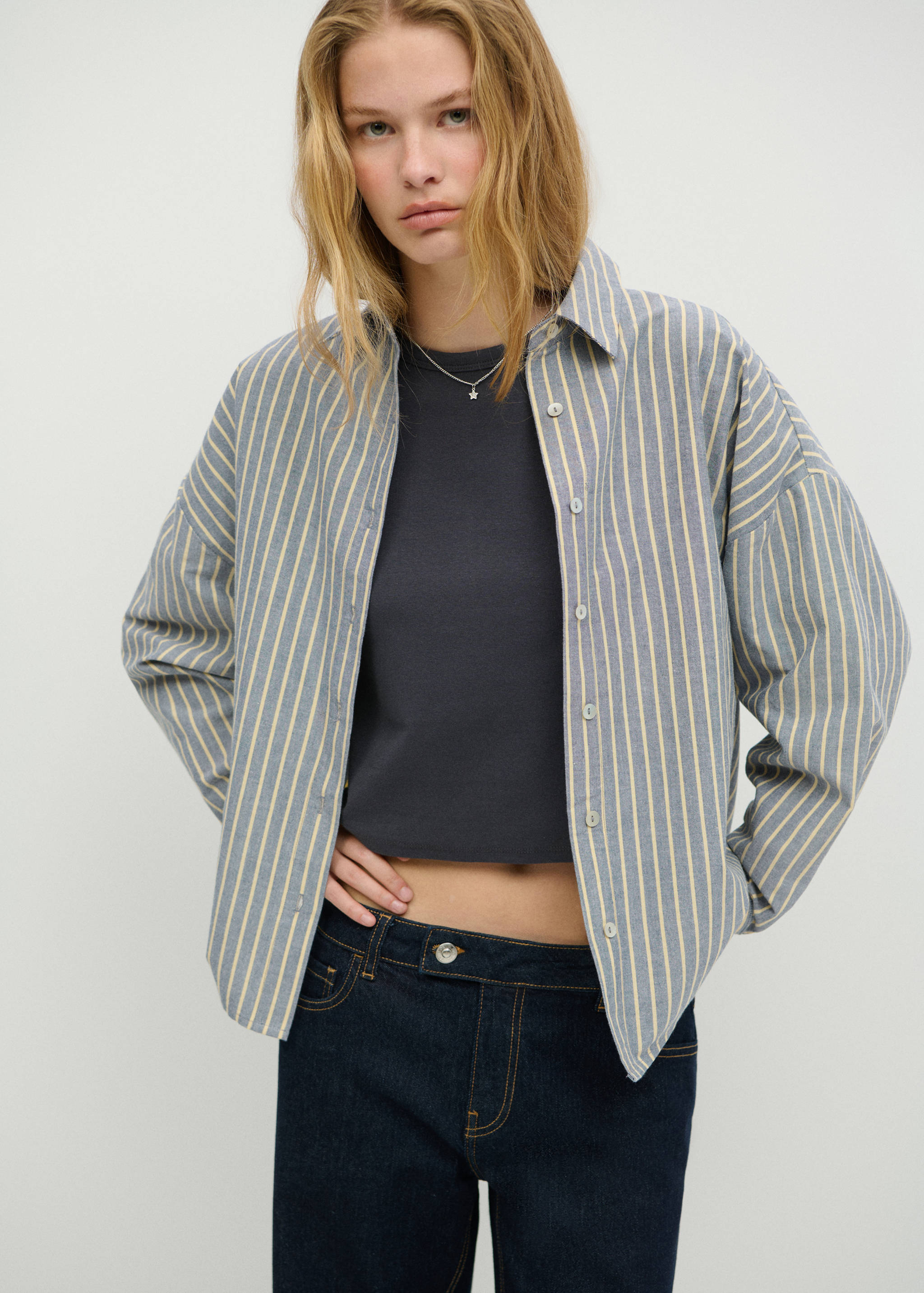Striped cotton shirt - Medium plane