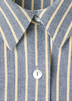 Striped cotton shirt — Navy 6
