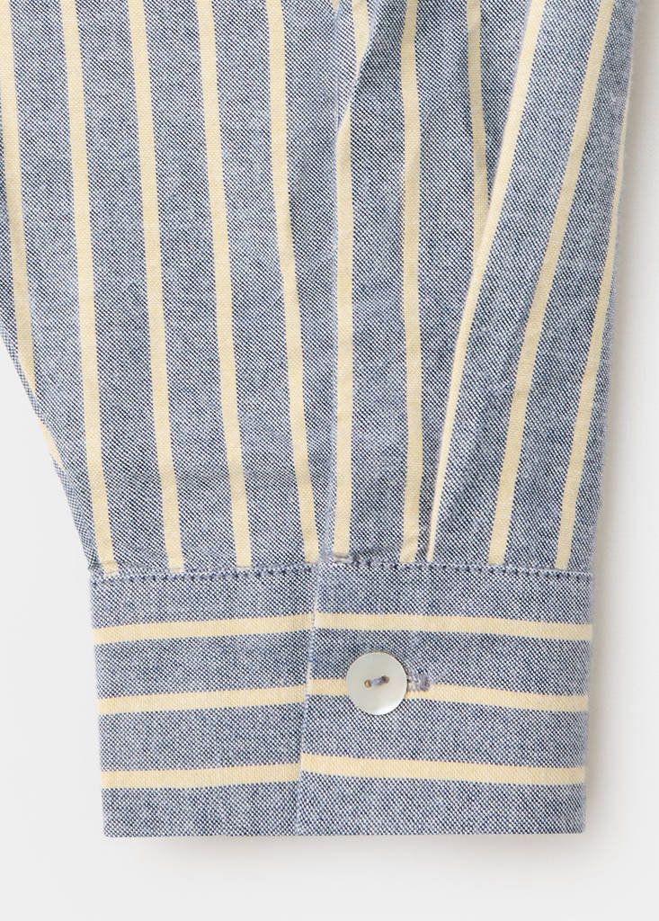 Striped cotton shirt — Navy