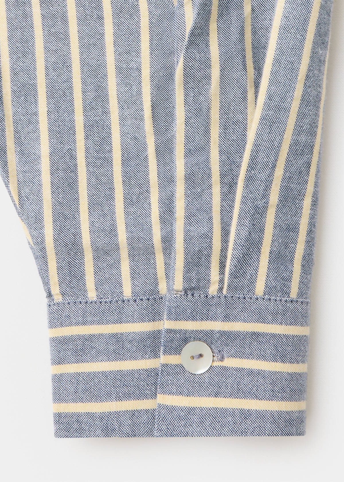 Striped cotton shirt — Navy